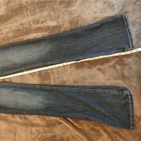 ROCK & roll cowgirl black jeweled cross jeans size 28 euc - Picture 6 of 6